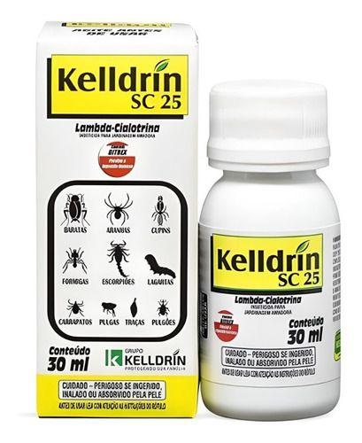 Inseticida Barata Escorpião Aranhas Traças Pulgas Kelldrin Sc 25 30ml